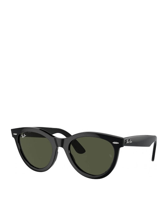 Ray Ban Wayfarer Feminini Ochelari de soare cu Negru Cadru și Verde Lentilă