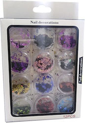 Nail Decorative - Satz von 12 Vasen mit dekorativen für Nägel in der Hand Fahrzeug in verschiedenen Farben -