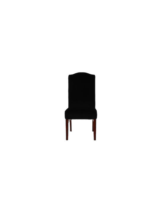 Dining Room Velvet Chair Black 47x51x104cm