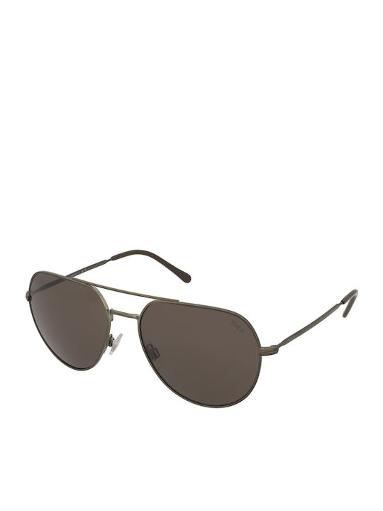Ralph Lauren Unisex Sunglasses with Gray Metal Frame and Brown Lens PH3139 9429/3