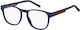 Tommy Hilfiger Plastic Eyeglass Frame Navy Blue...