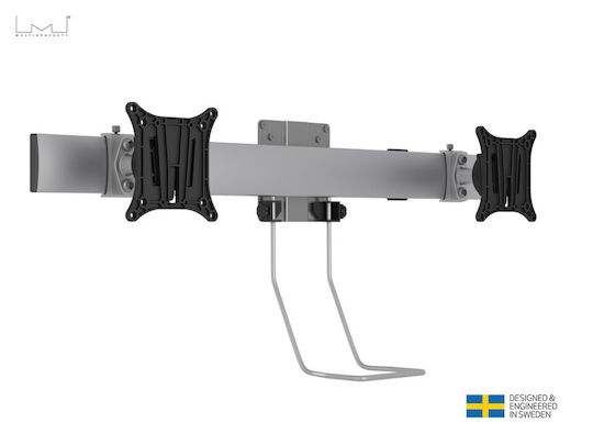 Multibrackets Монтиран на стена Стойка за 2 Монитори до 28" Сив (MB-4900)