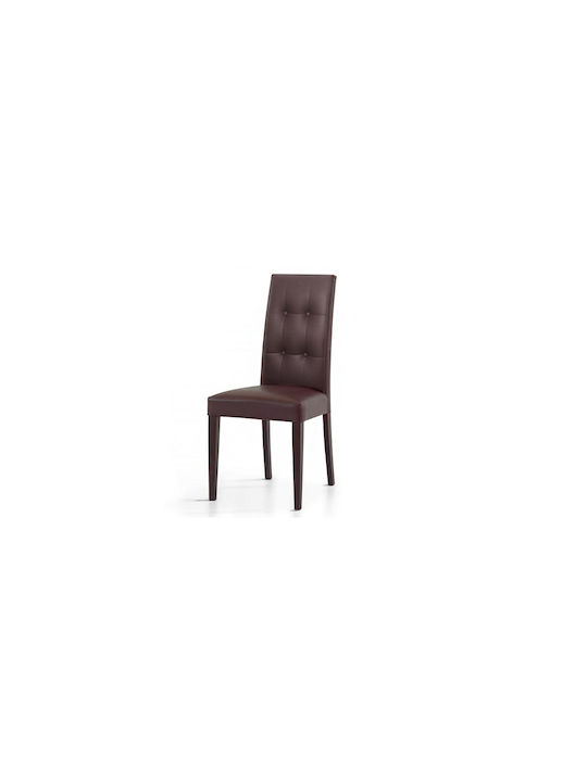 Dining Room Artificial Leather Chair Coffee 46x56x100cm