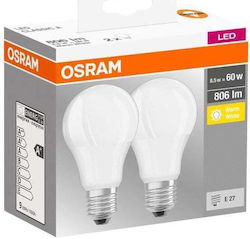Osram LED-Lampen 8.5W für Fassung E27 Warmes Weiß 2Stück