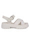 Timberland London Vibe Leder Damen Flache Sandalen in Weiß Farbe