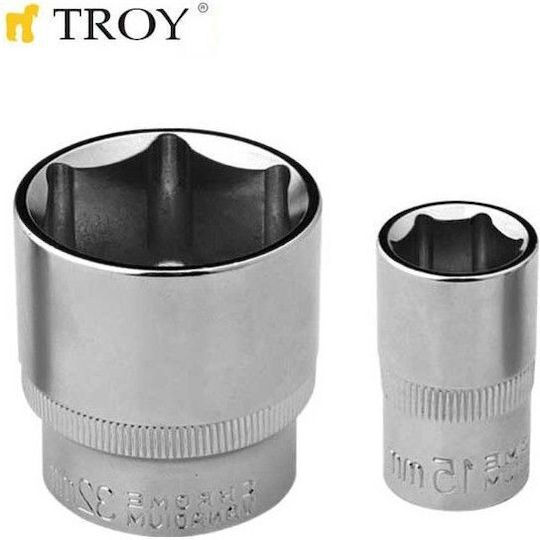 Troy Căpăcel Hexagonal cu Patrat de Prindere 1/2" Diametru 1/2" 1buc