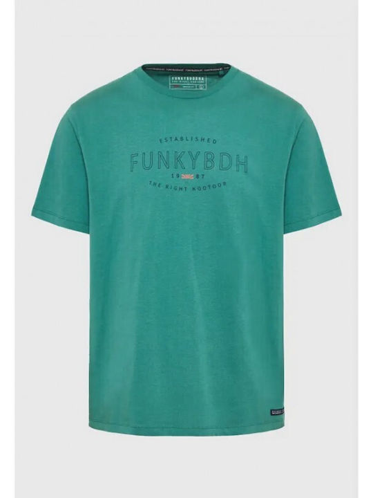 Funky Buddha Herren T-Shirt Kurzarm Grün