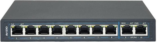 Avizio Power AV-SU8MP2G Negestionat L2 PoE+ Switch cu 10 Porturi Ethernet