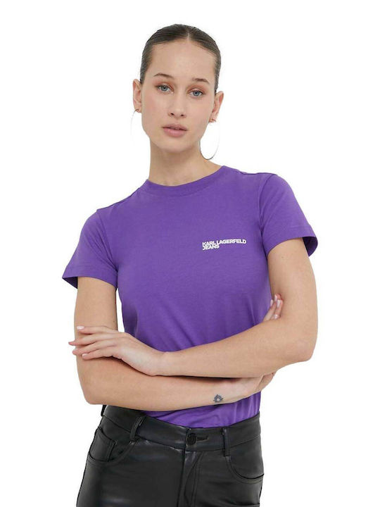Karl Lagerfeld Damen T-Shirt Purple