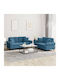 Living Room Furniture Set 2 sofas Blue