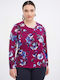 Women's Blouse Long Sleeve Floral Rose