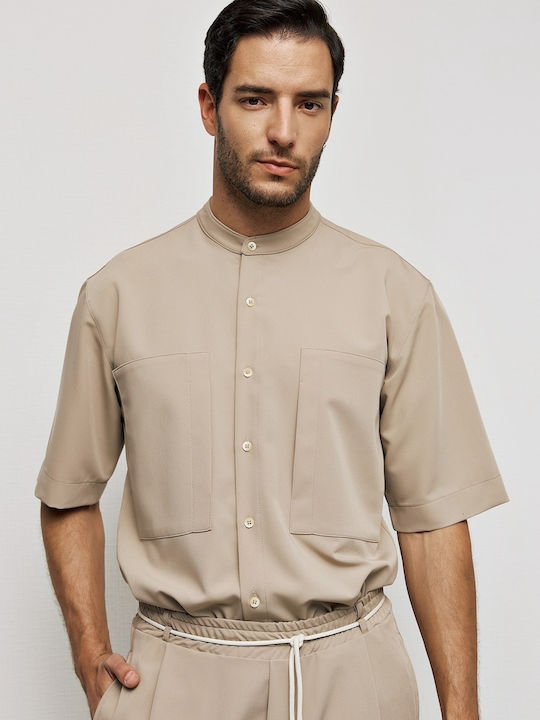Kurzärmlig Hemd Beige