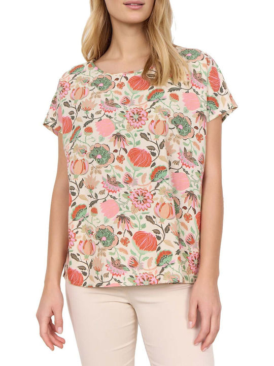 Soya Concept Bluza de Damă de Vară Floral Pink