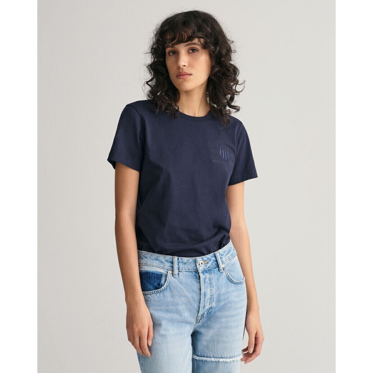 Gant Tonal Archive Shield Γυναικείο T-shirt Μπλε 4200262-433
