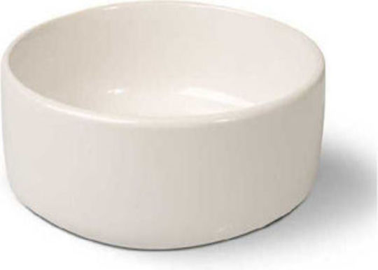 Glee Ceramic Bowl Food & Water for Dog & Cat with Base 400ml in White Color