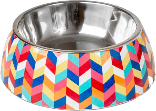 Glee Edelstahl Schalen Futter & Wasser für Hund & Katze auf Basis von 200ml 14cm Mehrfarbig