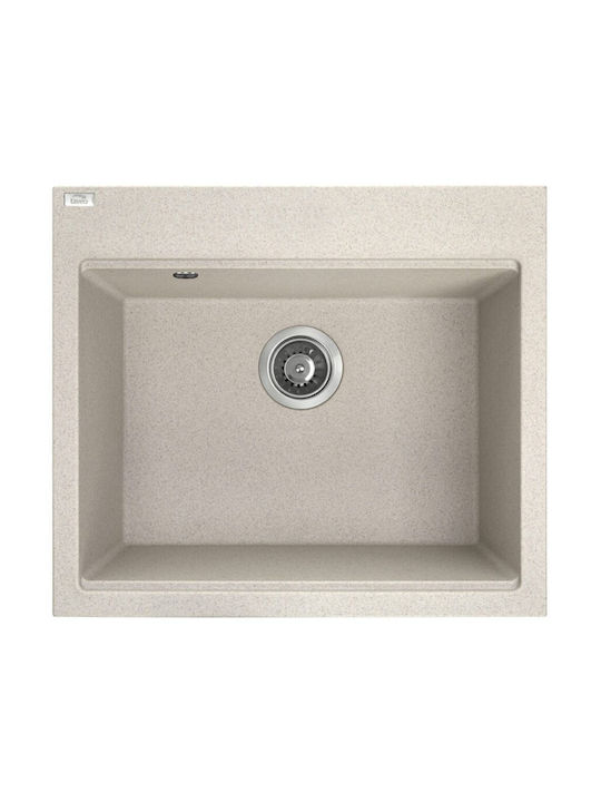 Laveo Drop-In Chiuvetă din Granit Sintetic L57xW50cm Bej
