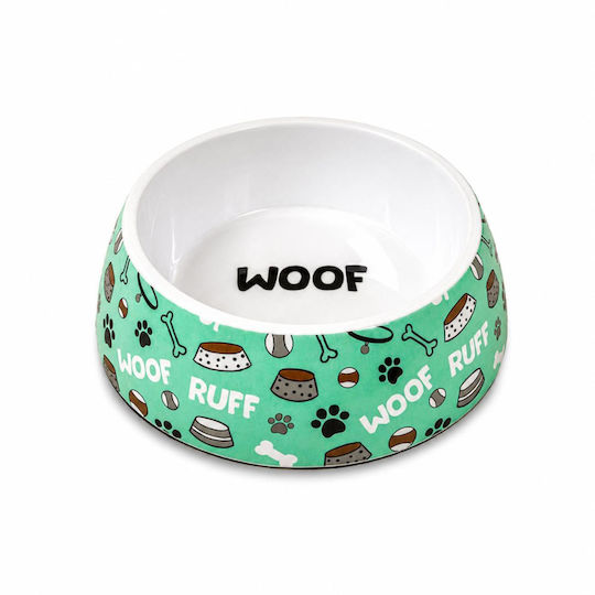 Glee Woof Ruff Ceramic Food and Water Bowl for Dog and Cat 225ml 14cm