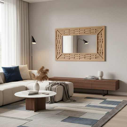 HomeMarkt HM4225 Full-Length Rectangular Wall Mirror Beige 120x80cm HomeMarkt HM4225 Full-Length Rectangular Wall Mirror Beige 120x80cm