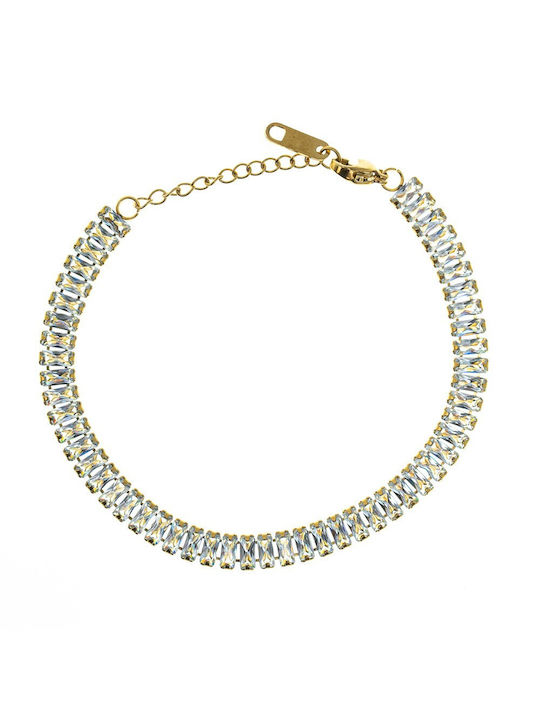 FantazyStores Bracelet made of Steel Gold Plated with Pearls