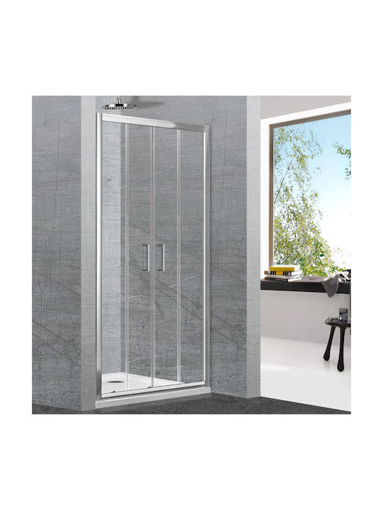 Aquarelle Clever 80 CLVR80170-CLEAR Shower Screen for Shower with Sliding Door 170x190cm Clear Glass