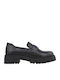 Iridea Δερμάτινα Γυναικεία Loafers σε Μαύρο Χρώμα