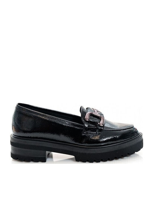 Stefania Γυναικεία Loafers σε Μαύρο Χρώμα