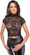 Noir Handmade Damen Sexy Top Schwarz