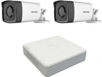 Hikvision Ολοκληρωμένο Σύστημα CCTV με 2 Κάμερες 5MP
