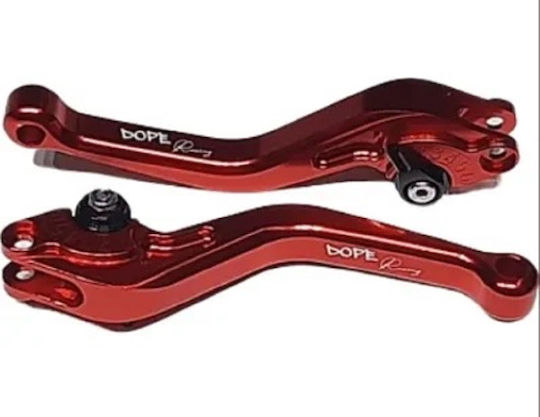 Set Brems-/Kupplungshebel für Motorräder Einstellbar Rot M1401051