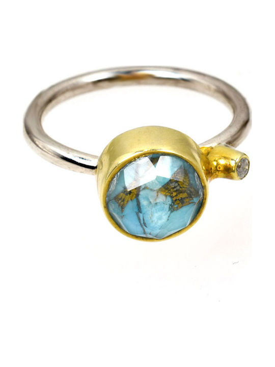 Elor Damen Ring aus Silber Vergoldet