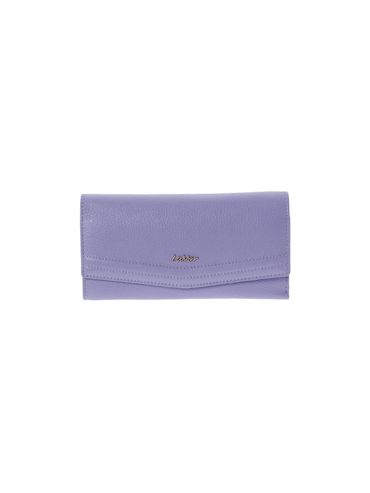 Lavor Large Leather Women's Wallet Cards with RFID Lilac