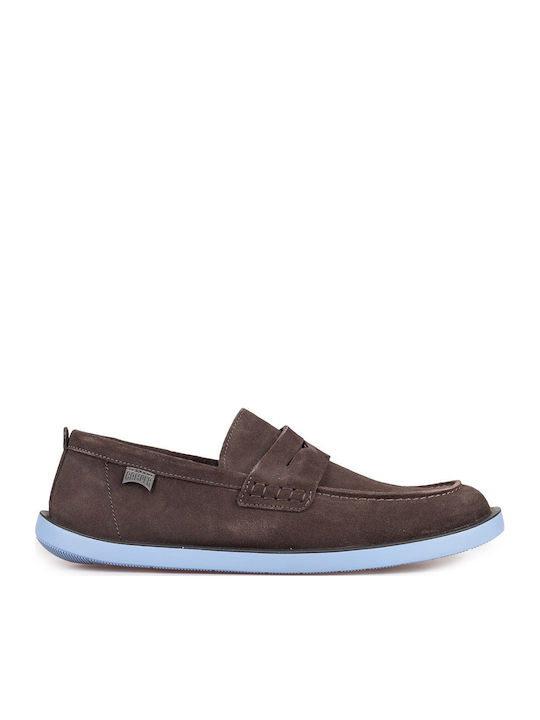 Camper Δερμάτινα Ανδρικά Loafers σε Γκρι Χρώμα