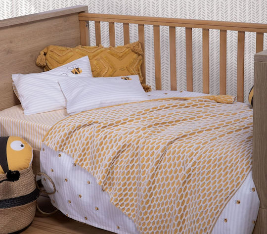 Babydecke Biene Schmusedecke 80x110 Honig Nef Nef - 0.80x1.10.