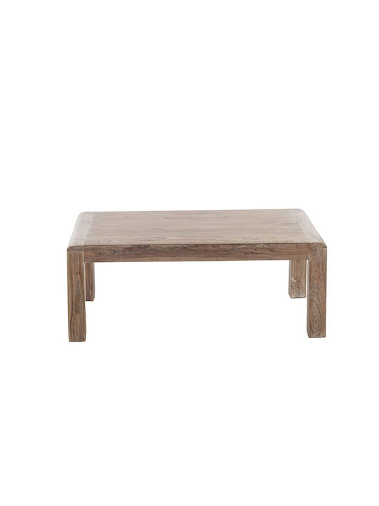 Rectangular Coffee Table Maokai made of Solid Wood White Patina L115xW60xH45cm