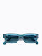 Akila Apollo Raw Unisex Sunglasses with Blue Plastic Frame and Blue Lens ZEDR/36/36/1925R/49/21