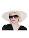 Women's Straw Hat Eloise White Hatpoint Women One Size Hp-sun316-wht1