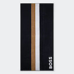 Hugo Boss Fashion Black Cotton Beach Towel 160x90cm