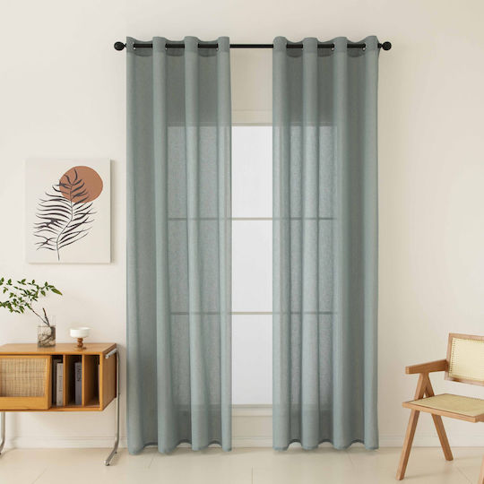 Beauty Home Perdea Cu Capse Fit Art 8447 Turcoaz 140x270cm
