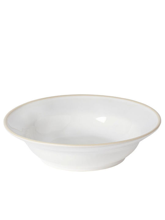 Costa Nova Beja Ceramic White Deep Plate With Diameter 21cm