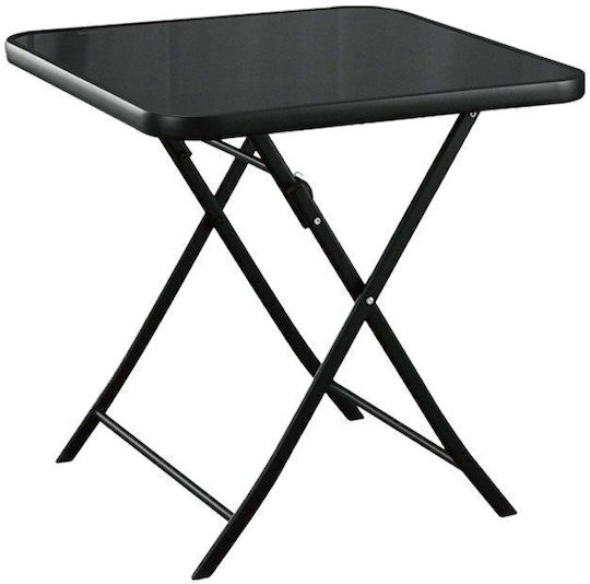 Tisch für kleine Außenbereiche Zusammenklappbar Gray 70x70x72cm