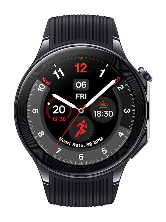 OnePlus Watch 2 Oțel inoxidabil 47mm Rezistent la apă cu pulsometru (Black Steel)