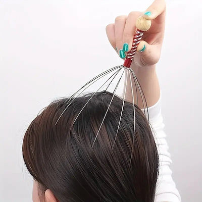 Stainless Steel And Wood Head Massager