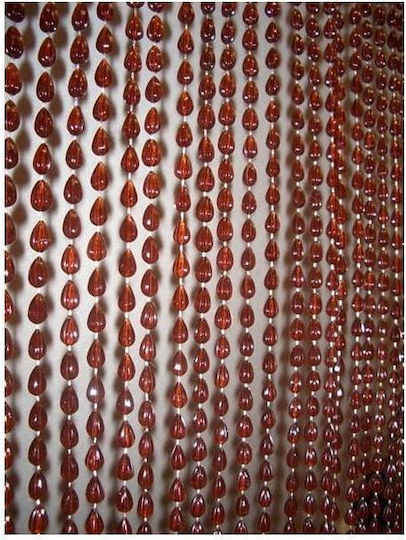 Sidirela Στάλα Κουρτίνα Πόρτας Καφέ 100x220cm E-1609-1