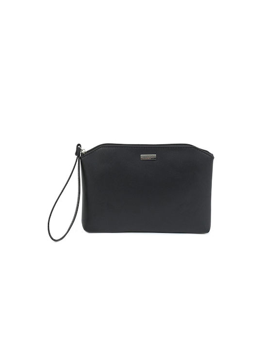 Doca Damen Tasche Hand Schwarz