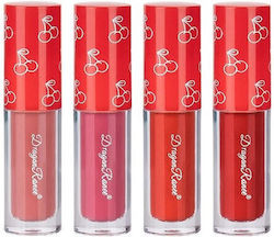 Set de 4 rujuri lichide mate, Ranee, Cherry, Matte, D