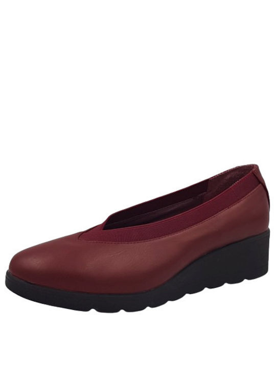 B-Soft Anatomic Synthetic Leather Ballerinas Burgundy