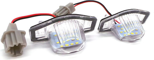 Honda License Plate Lamps Led 2x650lm, Set Of 2 Pcs
