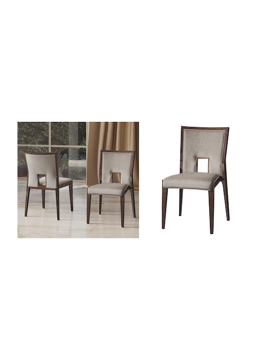 Dining Room Fabric Chair Walnut 47x56x86.5cm