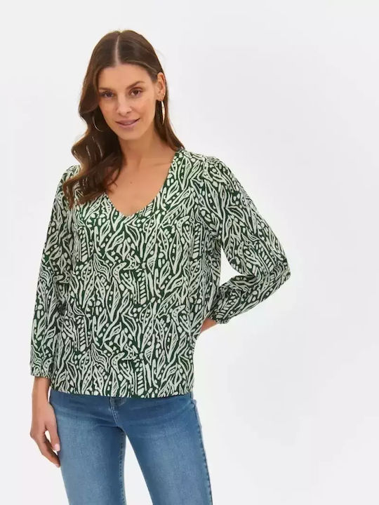 Make your image Women's Blouse Long Sleeve Green